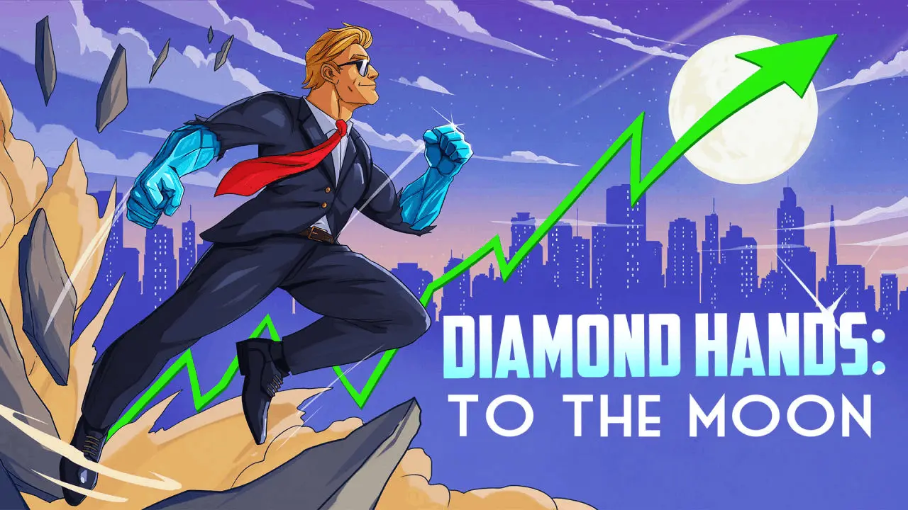 Diamond Hands: To The Moon Logo