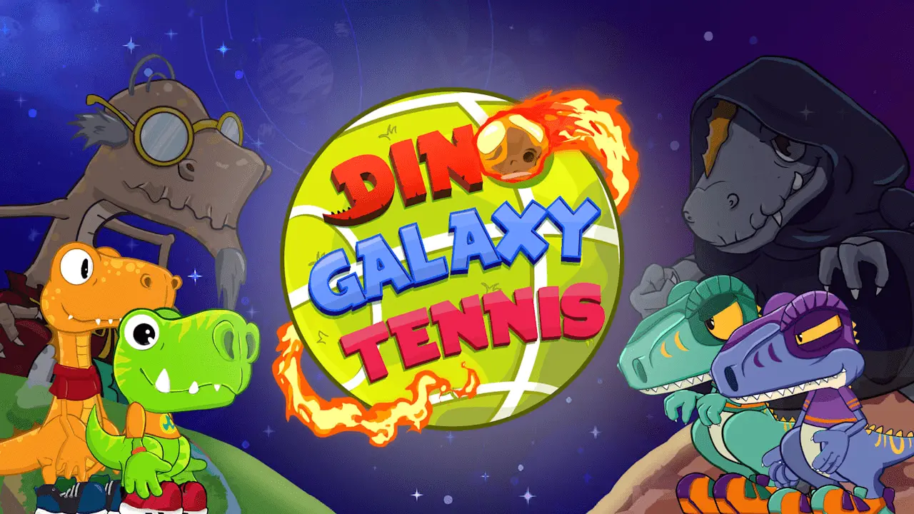 Dino Galaxy Tennis Logo