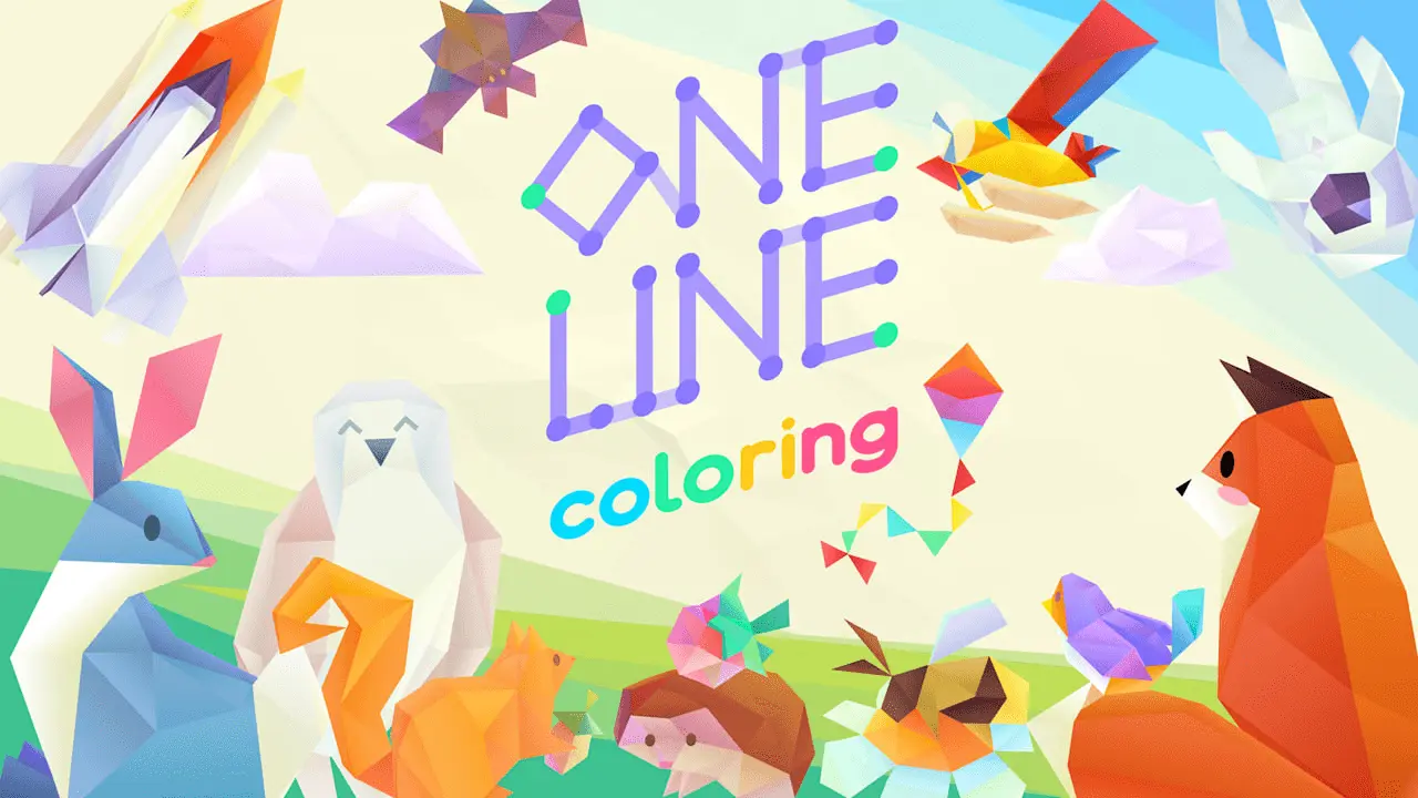 One Line Coloring Logo