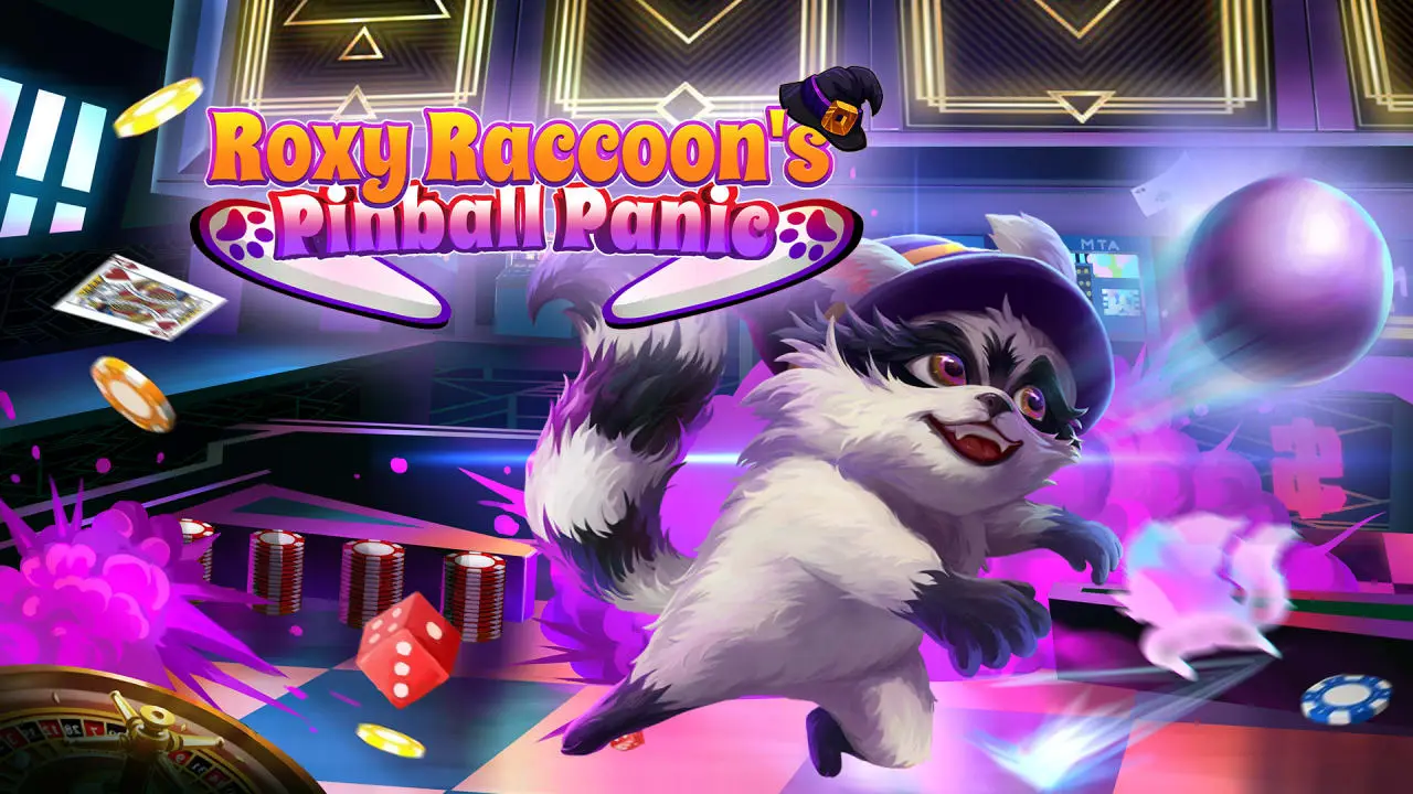 Roxy Raccoon's Pinball Panic Logo